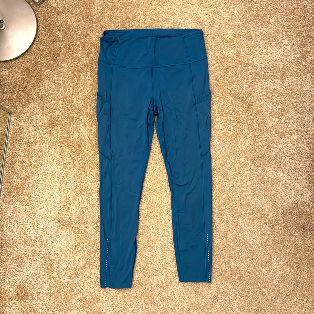 lululemon Teal Blue fast and free HR 28” Leggings